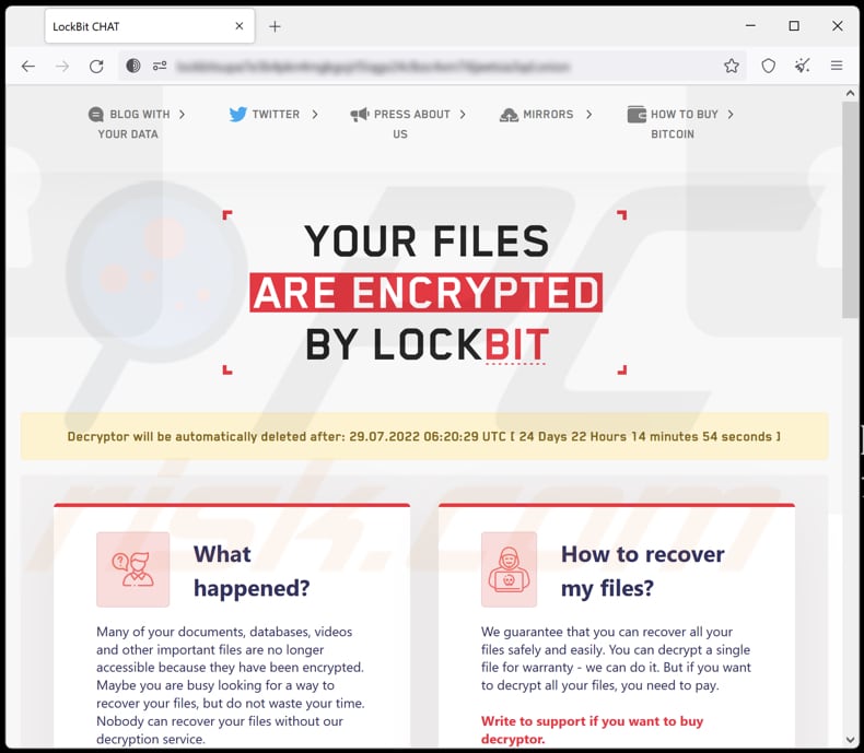 Witryna czatu ransomware LockBit 3.0