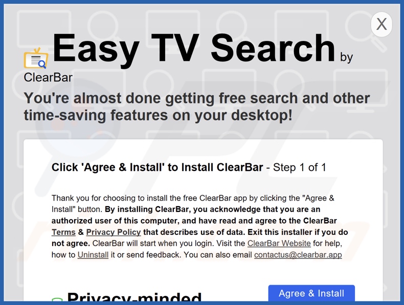 Instalator adware ClearBrowser