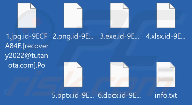 Pliki zaszyfrowane przez ransomware Po (rozszerzenie .po)