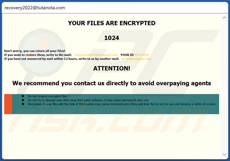 Okno pop-up ransomware Po