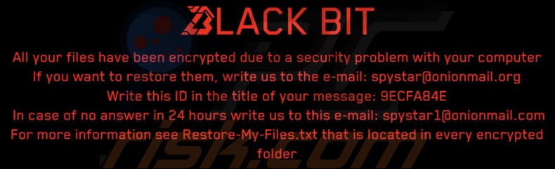 Tapeta ransomware BlackBit
