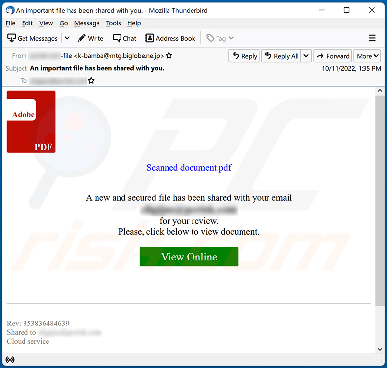E-mail spamowy A File Was Shared With You (2022-10-12)