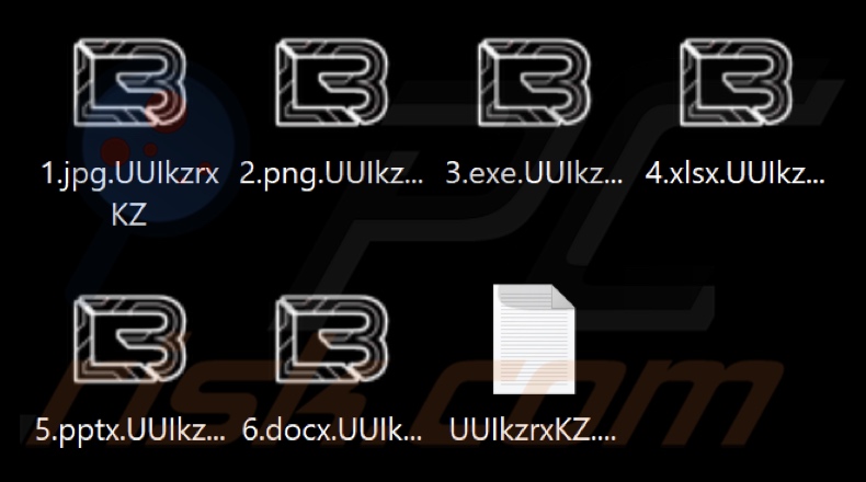Pliki zaszyfrowane przez ransomware CryptBB (rozszerzenie z losowych znaków)