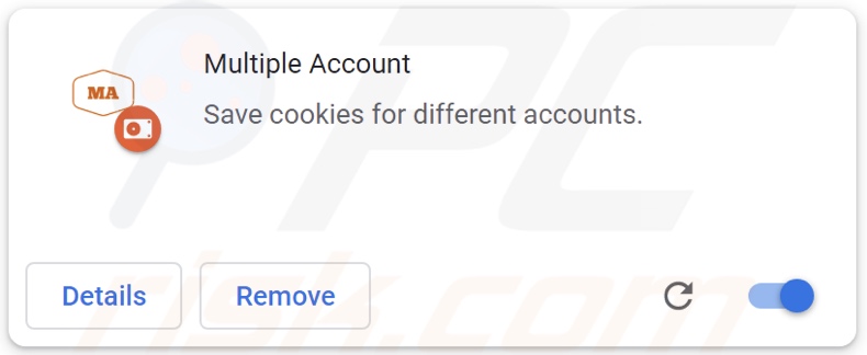 Rozszerzenie przeglądarki typu adware Multiple Account