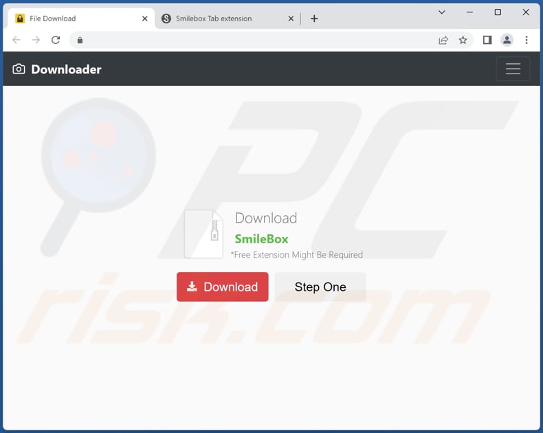 Zwodniczy promoter porywacza przeglądarki smilebox tab