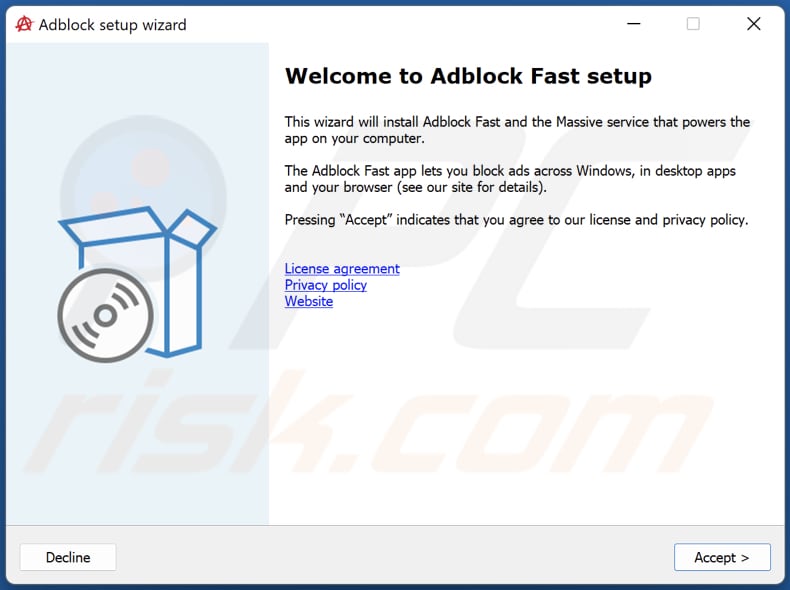 Instalator adware adblock fast