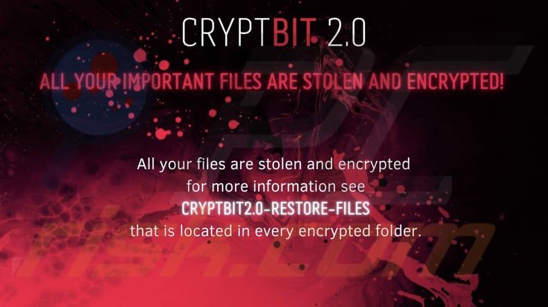 Tapeta ransomware CryptBIT 2.0