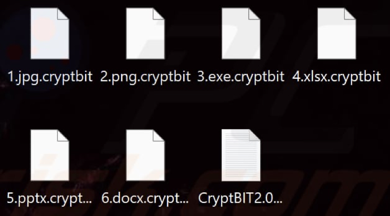 Pliki zaszyfrowane przez ransomware CryptBIT 2.0 (rozszerzenie .cryptbit)