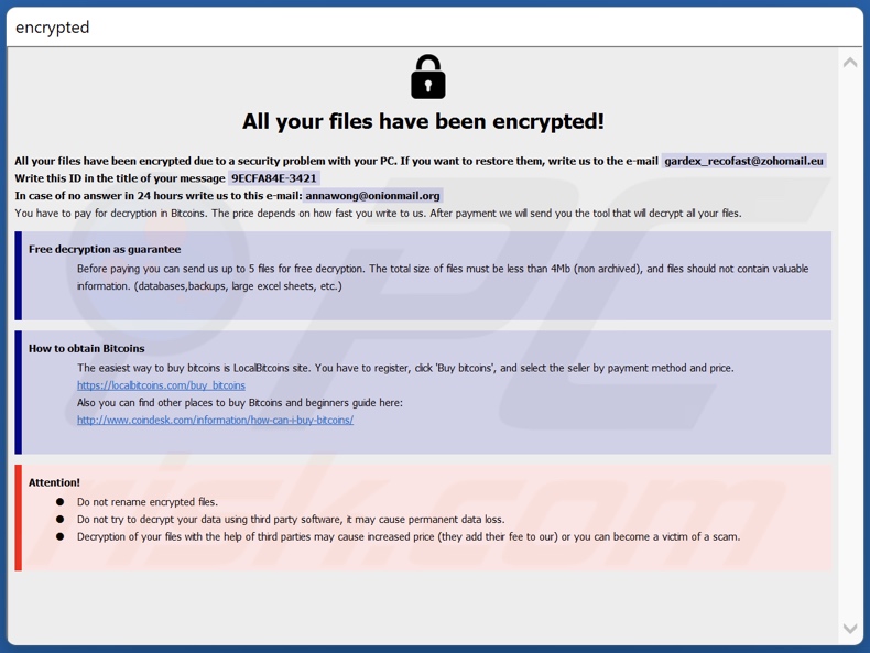 Pop-up ransomware Faust (info.hta)