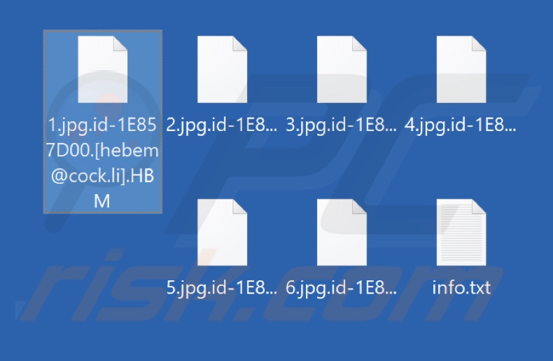 Pliki zaszyfrowane przez ransomware HBM (rozszerzenie .HBM)