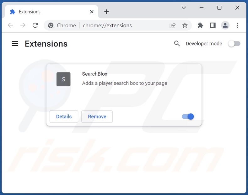 Usuwanie SearchBlox z Google Chrome krok 2