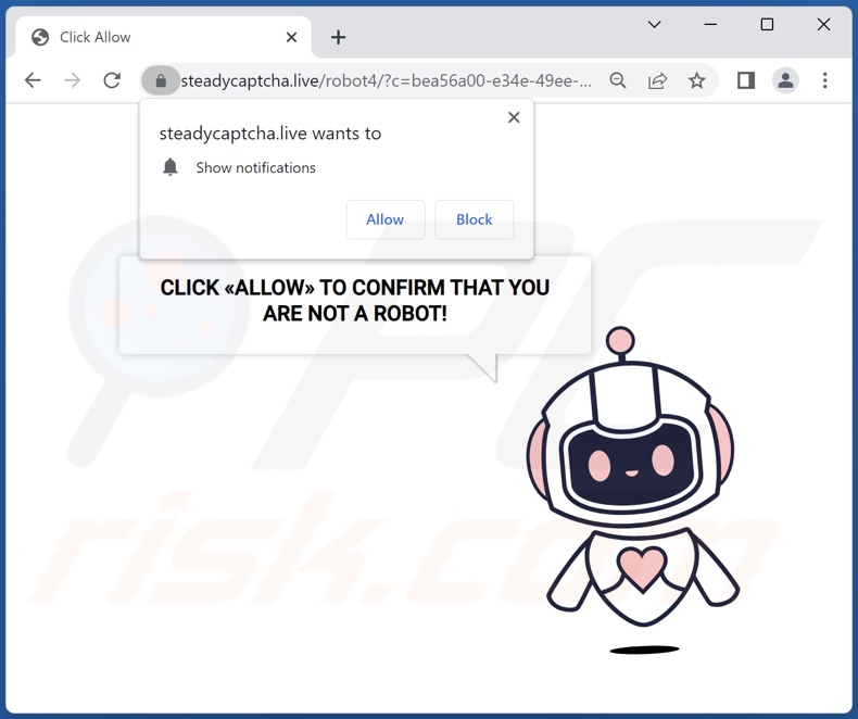 Przekierowania pop-up steadycaptcha[.]live