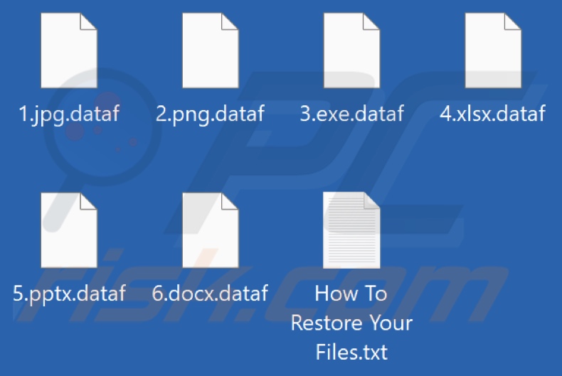 Pliki zaszyfrowane przez ransomware DATAF LOCKER (rozszerzenie .dataf)