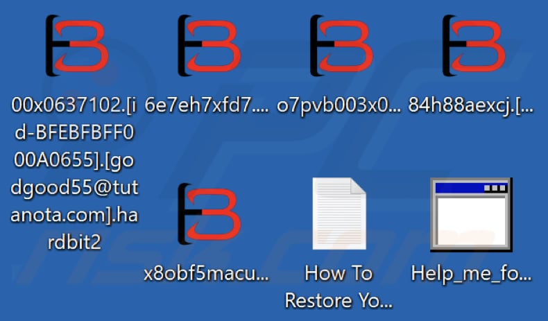 Pliki zaszyfrowane przez ransomware HARDBIT 2.0 (rozszerzenie .hardbit2)