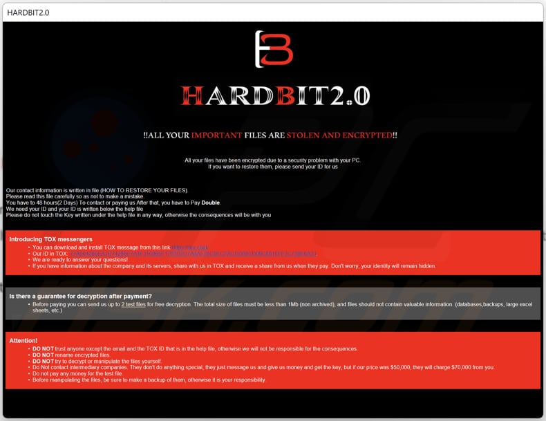 Plik HTA ransomware HARDBIT 2.0 (Help_me_for_Decrypt.hta)