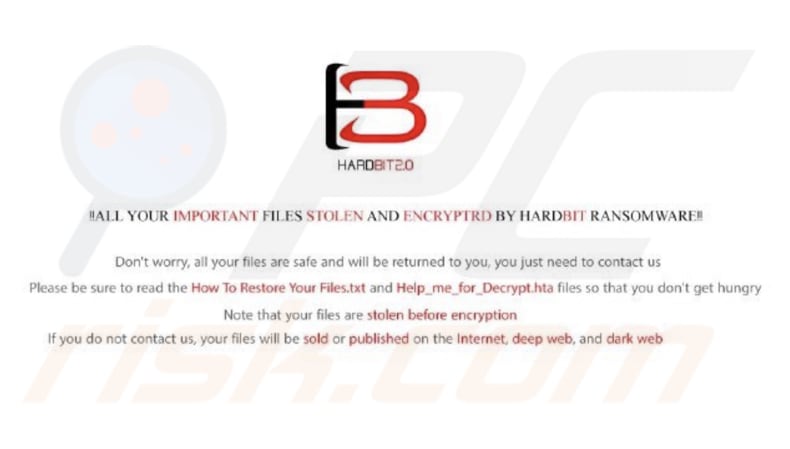 Tapeta ransomware HARDBIT 2.0