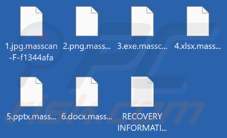 Pliki zaszyfrowane przez ransomware Masscan (rozszerzenie .masscan-F-ID)