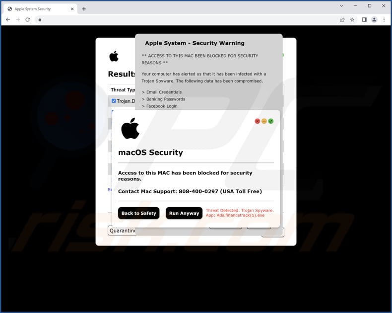 Oszustwo Access To This MAC Has Been Blocked