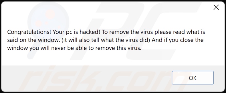 Pop-up ransomware Cyclops