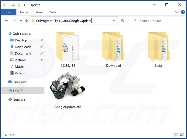 Folder instalacyjny GoogleUpdate