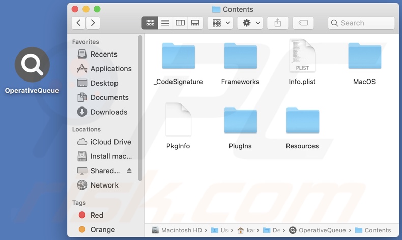 Folder instalacyjny adware OperativeQueue