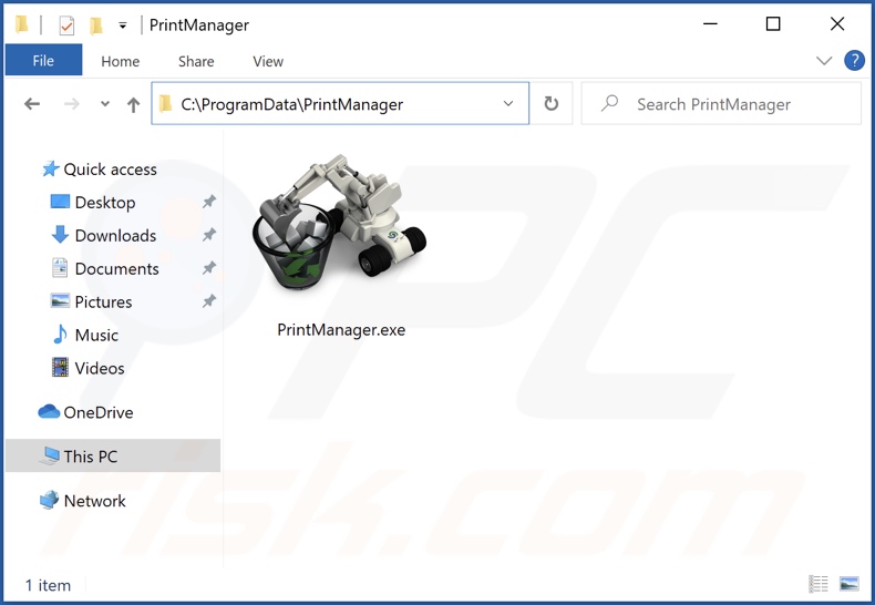 Folder instalacyjny PrintManager