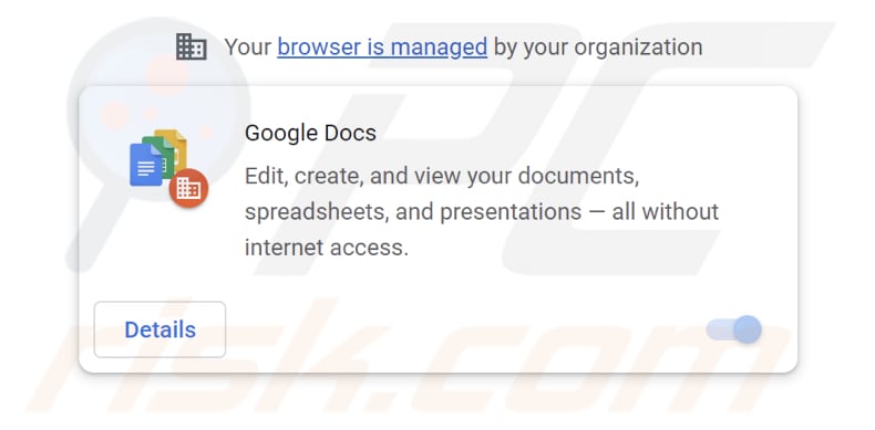 searchesmia.com fałszywa aplikacja google docs dodaje funkcję managed by your organization