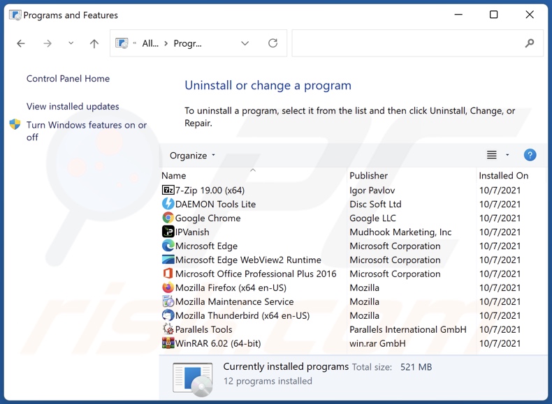 Odinstalowywanie aplikacji porywających przeglądarki via Control Panel