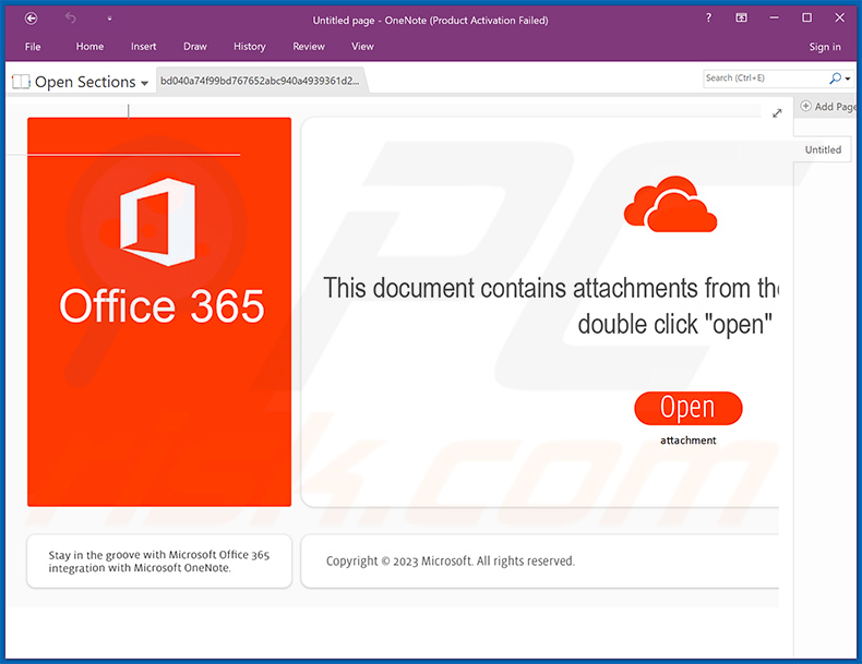 Złośliwy plik Microsoft OneNote rozsyłający Qakbot