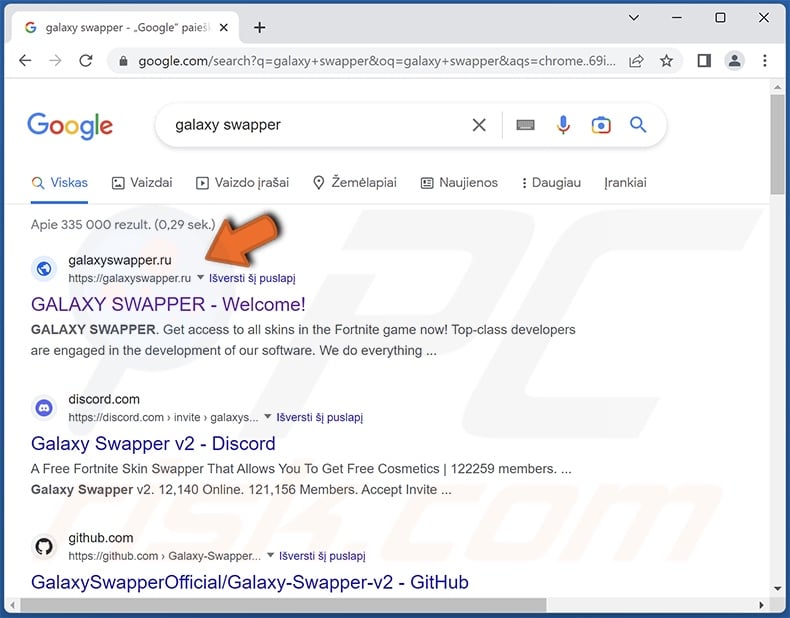 Fałszywa witryna rozsyłająca malware DotRunpeX promowana poprzez Google Ads