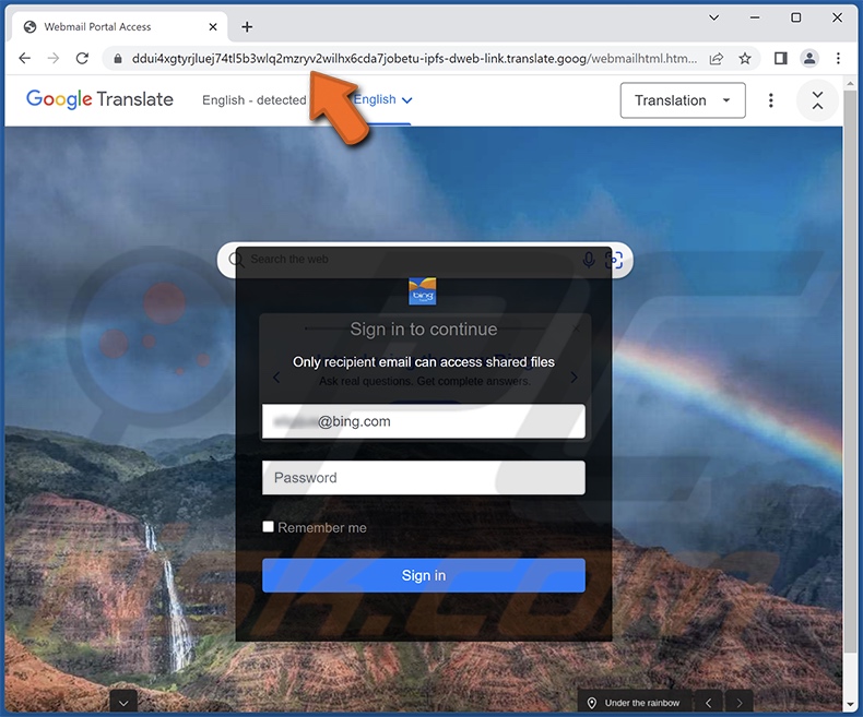 Strona phishingowa promowana przez oszukańczy e-mail Password Expiry Notification