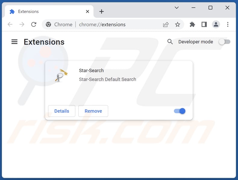 Usuwanie rozszerzeń powiązanych z star-search.xyz z Google Chrome