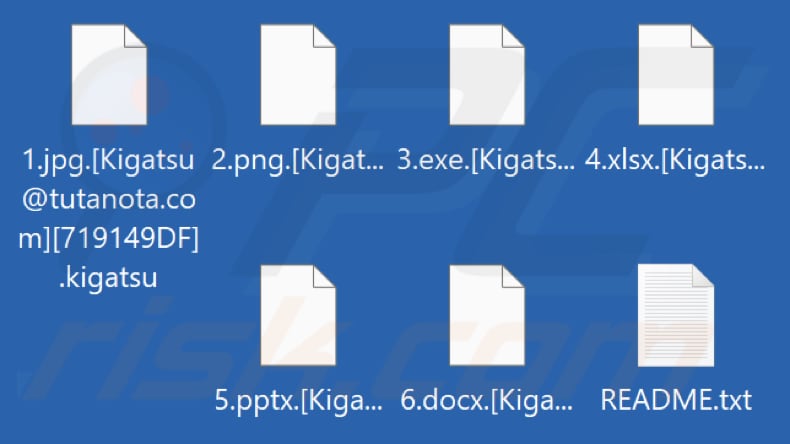 Pliki zaszyfrowane przez ransomware Proton (rozszerzenie .kigatsu)