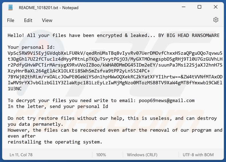 Plik tekstowy ransomware BIG HEAD (README_[losowa_liczba].txt)
