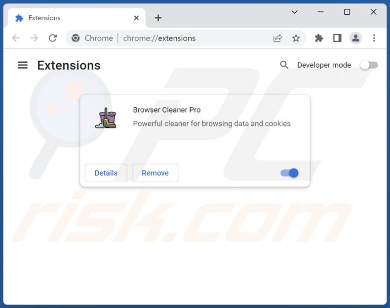 Usuwanie reklam Browser Cleaner Pro z Google Chrome krok 2