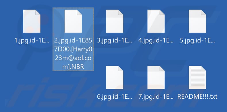 Pliki zaszyfrowane przez ransomware NBR (rozszerzenie .NBR)