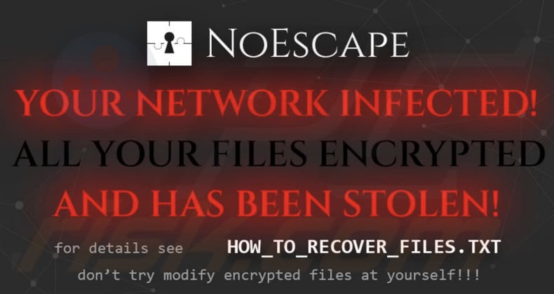 Tapeta ransomware NoEscape