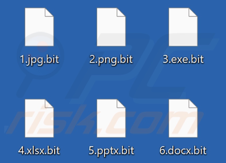 Pliki zaszyfrowane przez ransomware NoBit (rozszerzenie .bit)