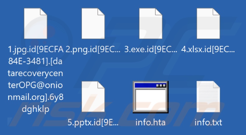 Pliki zaszyfrowane przez ransomware 6y8dghklp (rozszerzenie .6y8dghklp)