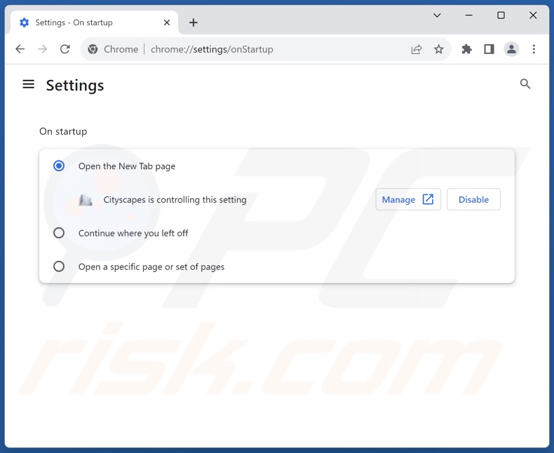 Usuwanie schcm.com ze strony domowej Google Chrome