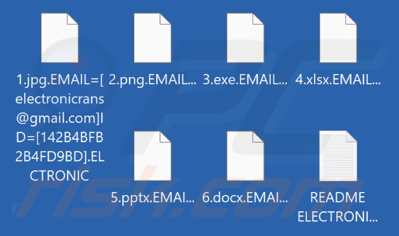 Pliki zaszyfrowane przez ransomware Electronic (rozszerzenie .ELCTRONIC)