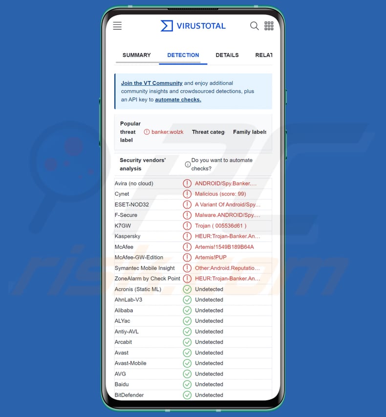 Malware Remo na Androida