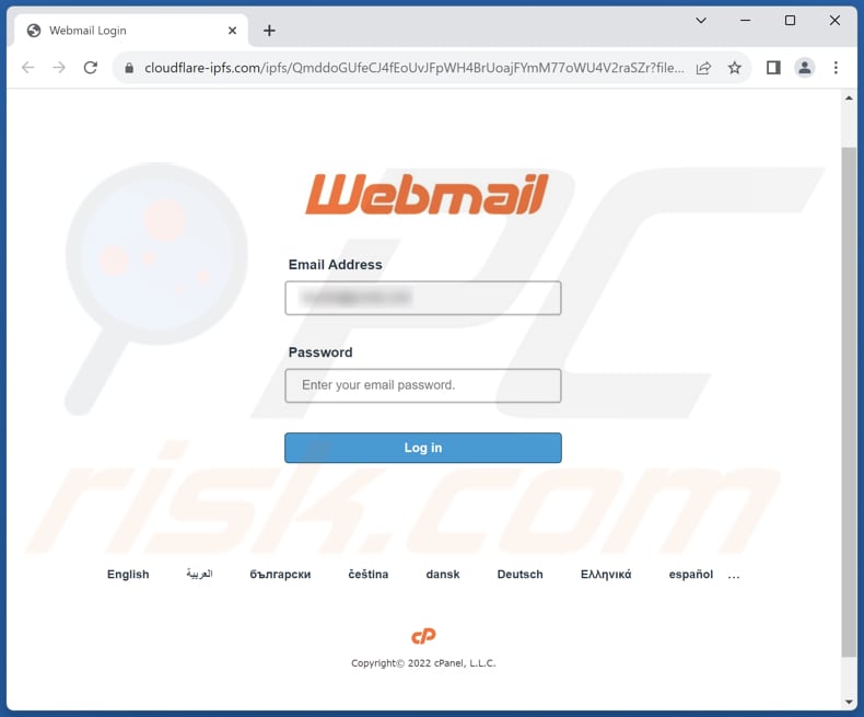 Strona phishingowa oszukańczego e-maila Switch To New Version