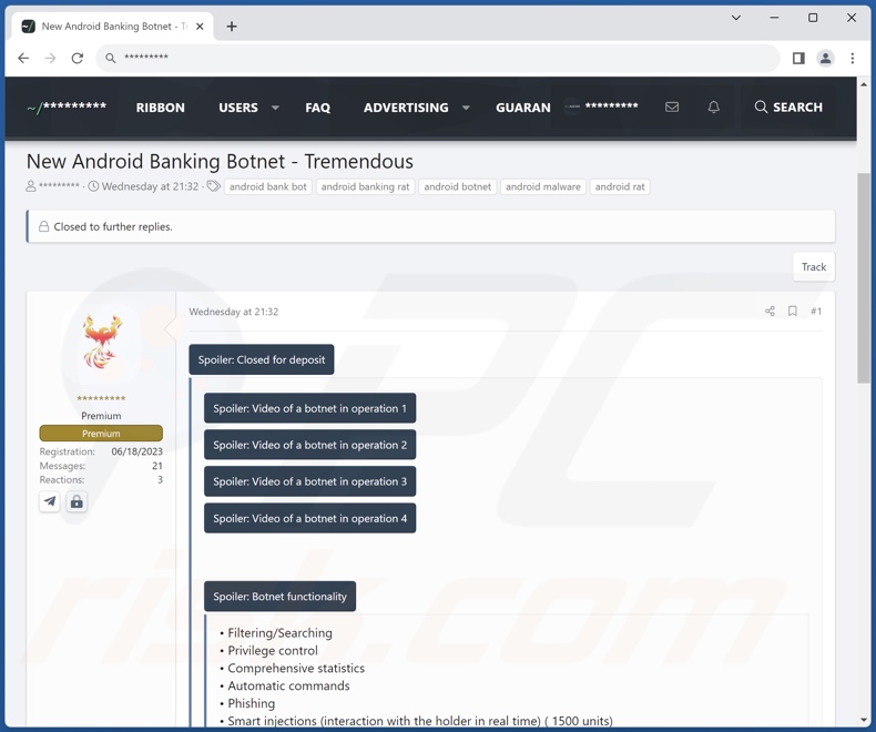 Malware Tremendous promowane w sieci