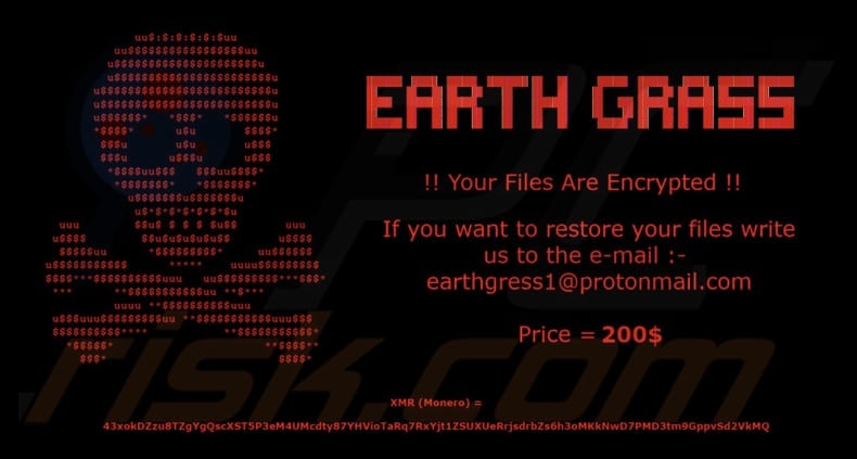 Tapeta ransomware EARTH GRASS