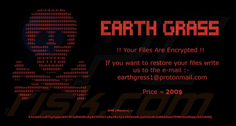 Tapeta ransomware EARTH GRASS