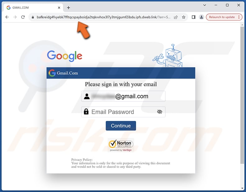 DHL incoming shipment notification Strona phishingowa wyłudzająca informacje