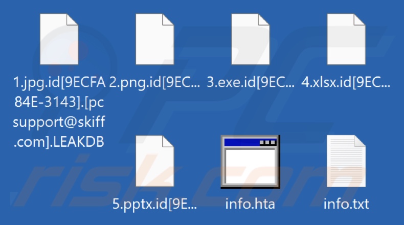 Pliki zaszyfrowane przez ransomware LEAKDB (rozszerzenie .LEAKDB)