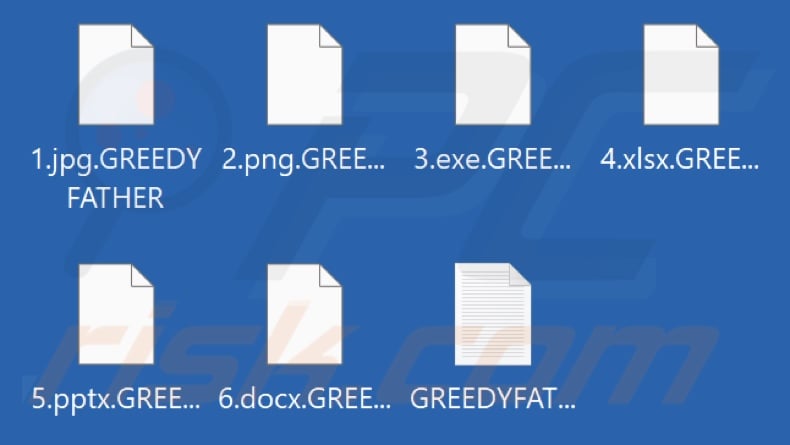 Pliki zaszyfrowane przez ransomware GREEDYFATHER (rozszerzenie .GREEDYFATHER)