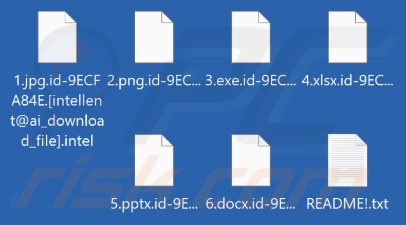 Pliki zaszyfrowane przez ransomware Intel (rozszerzenie .intel)